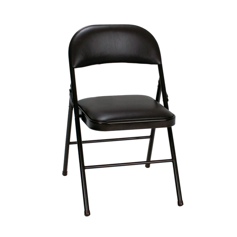 Cosco Black Vinyl Folding Chair 1 pk (Pack of 4)