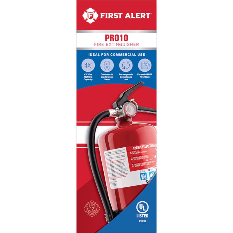 First Alert 10 lb Fire Extinguisher For Commercial US Coast Guard Agency Approval (Pack of 2)