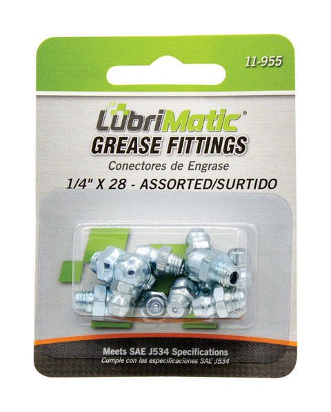 LubriMatic Racores de engrase de 45 grados/90 grados, paquete de 8