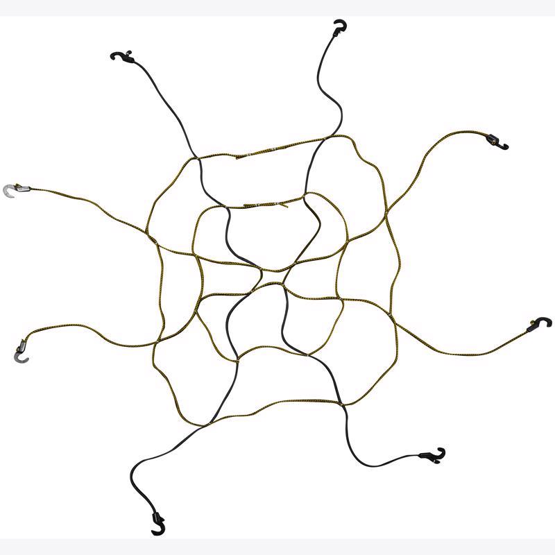 Keeper Black/Yellow Adjustable Cargo Net 47 in. L X 0.14 in. 1 pk