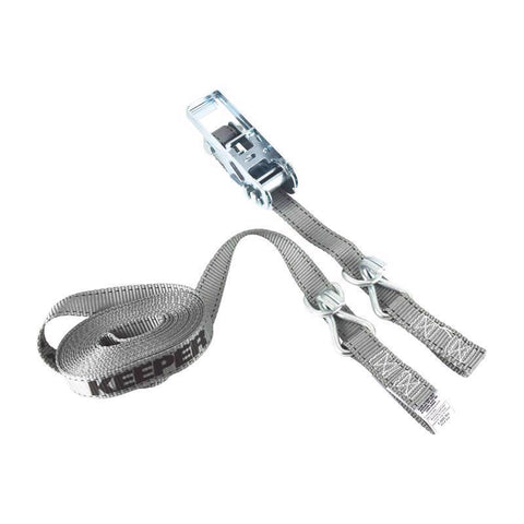 Keeper 1 in. W X 15 ft. L Gray Tie Down w/Ratchet 666 lb 1 pk (Pack of 8)