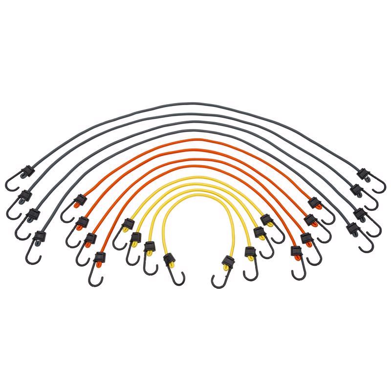 Keeper Assorted Bungee Cord Set 24 in. L X 0.315 in. 12 pk