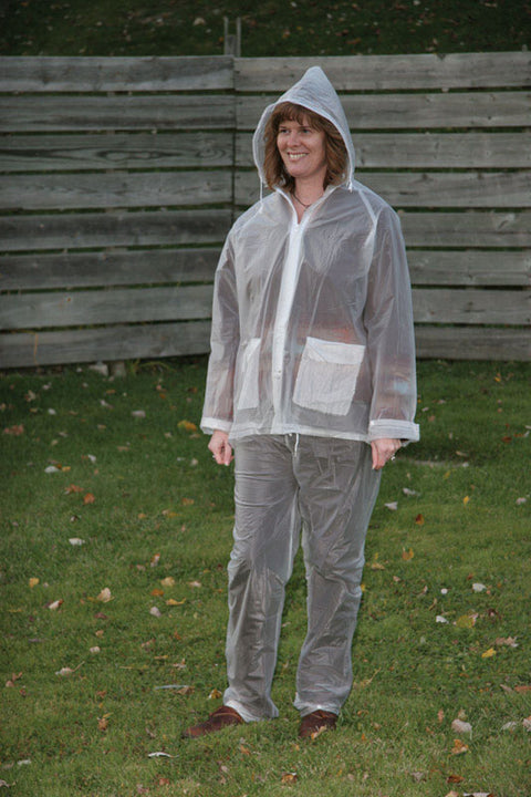 Boulder Creek Clear Vinyl Three Piece Rain Suit X-Large 11 mil