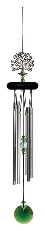 Woodstock Chimes Signature Collection Silver Aluminum 19 in. Tree of Life Wind Chime