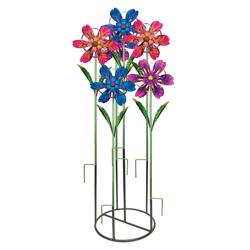 Regal Art & Gift Assorted Metal 36 in. H X 10 in. L X 4.75 in. W Flower Ribbon Garden Stake Spinner (Pack of 12)