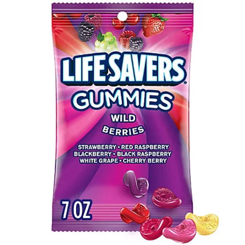 Life Savers Wild Berries Gummi Candy 7 oz (Pack of 12)
