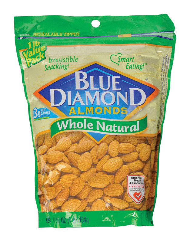Blue Diamond Almonds Snack 16 oz oz Bagged (Pack of 6)