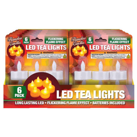 Magic Seasons White No Scent LED Flameless Tea Lights (Pack of 12)