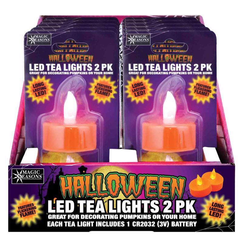 Magic Seasons Orange No Scent Flameless LED Tea Lights (Pack of 12)