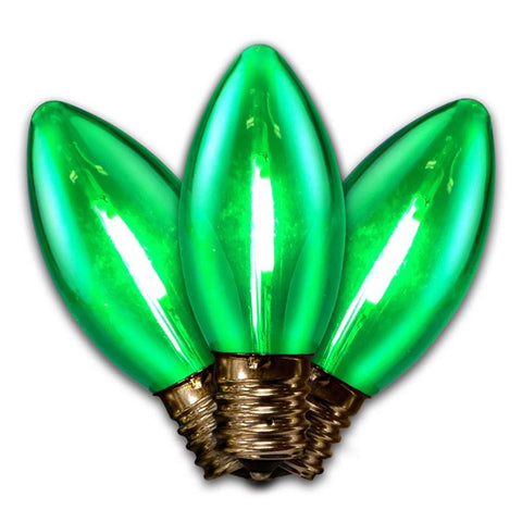 Luces de repuesto para Navidad Holiday Bright Lights LED C9 verdes, 25 unidades