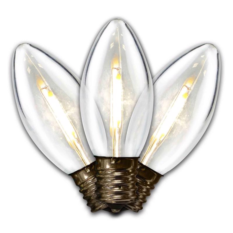 Holiday Bright Lights LED C9 Pure White 25 ct Replacement Christmas Light Bulbs