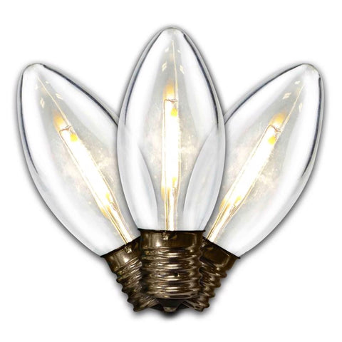 Holiday Bright Lights LED C9 Pure White 25 ct Replacement Christmas Light Bulbs