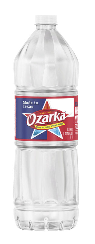 Agua de manantial Ozarka 1 L 1 pquete (Paquete de 15)