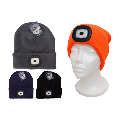 Diamond Visions Beanie Lighted Winter Hat Assorted Colors One Size Fits All (Pack of 24)