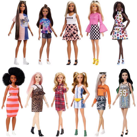 Barbie Fashionista Doll Assortment Multicolored (Pack of 4)