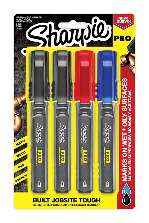 Sharpie PRO Assorted Fine Tip Permanent Marker 4 pk (Pack of 6)