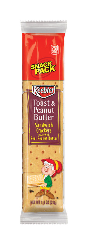 Keebler Toast and Peanut Butter Crackers 1.8 oz Pouch (Pack of 12)