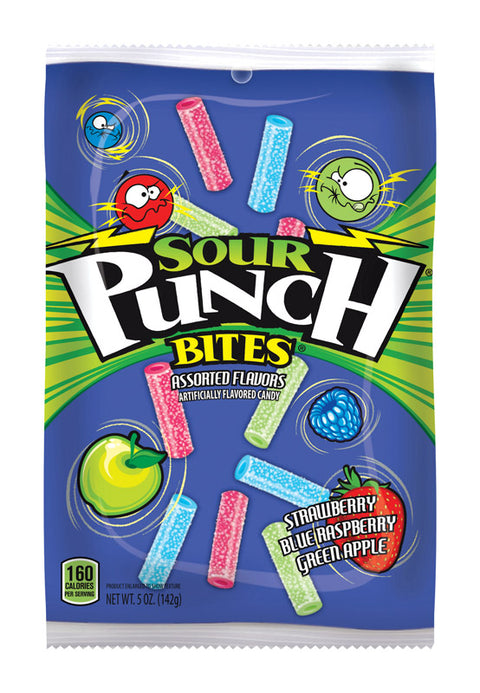 Sour Punch Bites Assorted Candy 5 oz (Pack of 12)