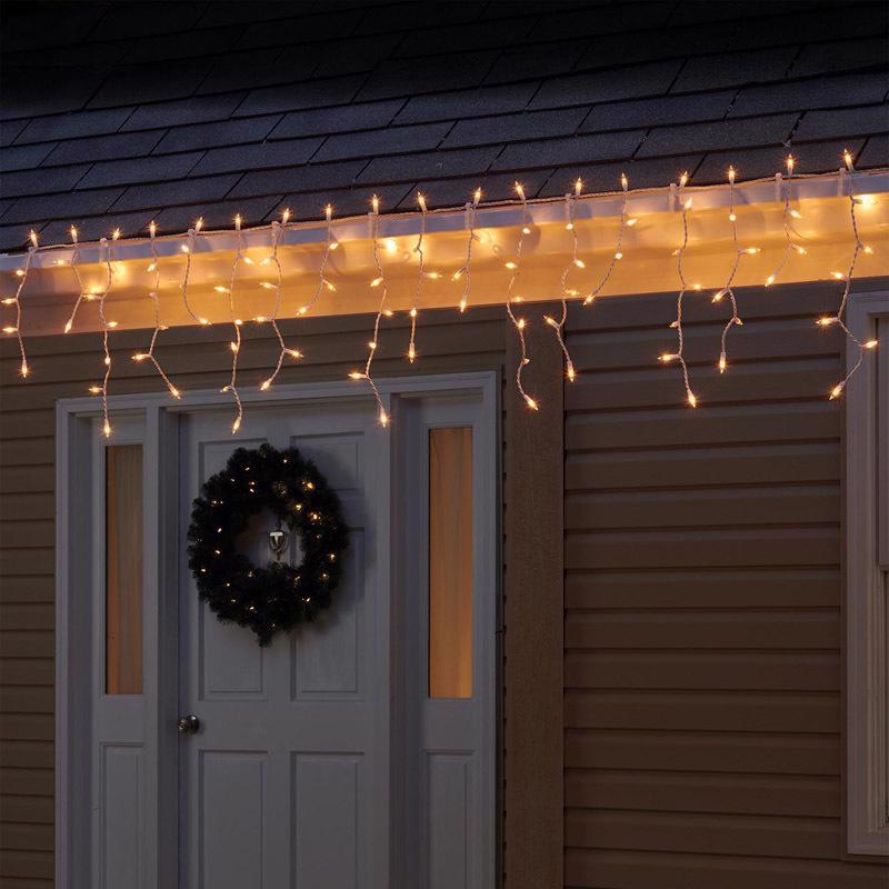 Celebrations Red Incandescent Mini Clear 100 ct Icicle Christmas Lights 5.67 ft. (Pack of 12)