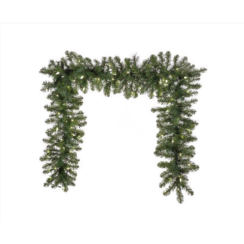 Celebrations Platinum 14 in. D X 9 ft. L LED Prelit Pure White Mixed Pine Christmas Garland