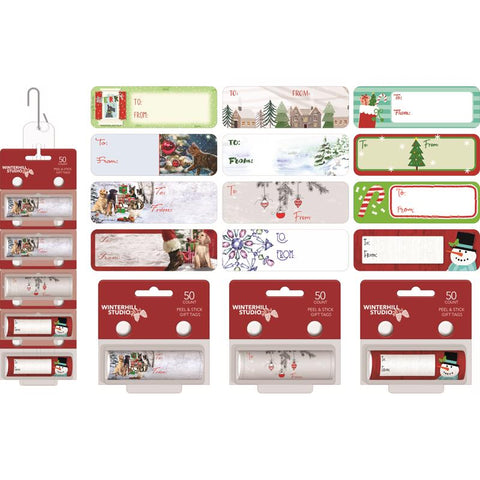 Paper Images Assorted Peel N Stick Roll Holiday Gift Tags (Pack of 50)