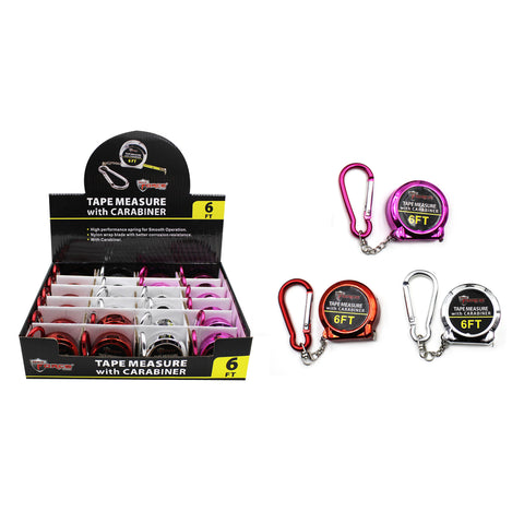 Diamond Visions Max Force 6 ft. L Carabiner Tape Measure 1 pk (Pack of 24)