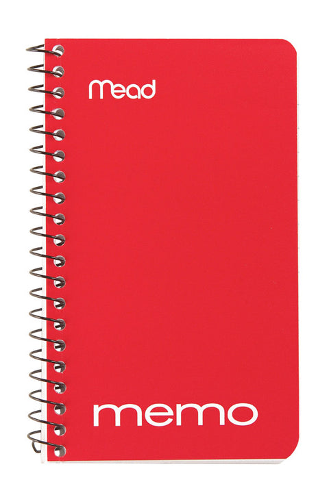 Mead 3 in. W X 5 in. L Wide Ruled Spiral Assorted Memo Book (Pack of 12)