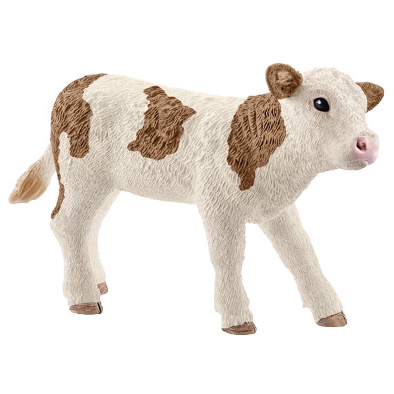 Schleich Farm World Simmental Calf Toy Brown/White (Pack of 5)