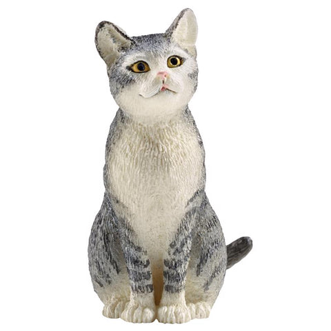 Schleich Farm World Sitting Cat Toy Black/White (Pack of 5)