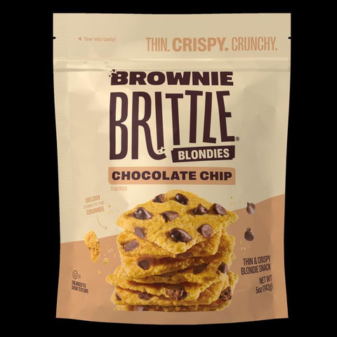 Brownie Brittle Blondie Chocolate Chip Brownie Brittle 5 oz Bagged (Pack of 6)