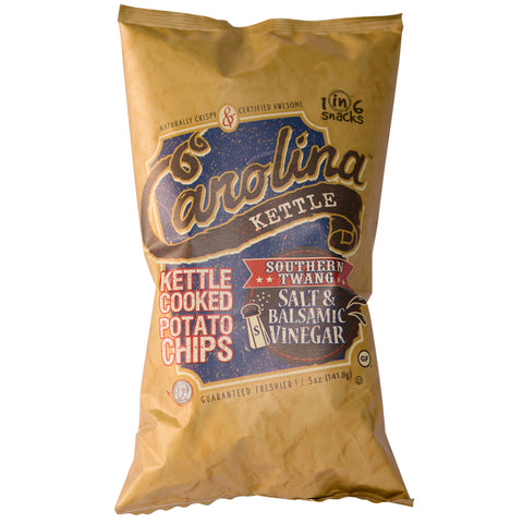 1 in 6 Snacks Carolina Salt & Balsamic Vinegar Potato Chips 5 oz Bagged (Pack of 14)