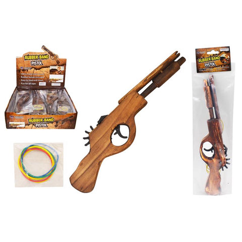 Diamond Visions Rubber Band Pistol Brown (Pack of 12)