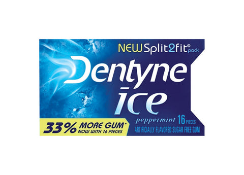 Dentyne Ice Sugar Free Peppermint Chewing Gum 16 pk (Pack of 9)
