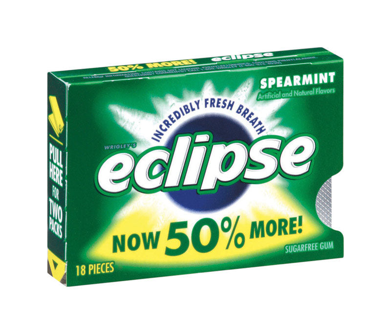 Eclipse Sugar Free Spearmint Chewing Gum 18 pc (Pack of 8)