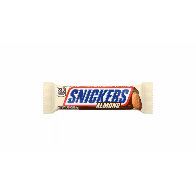 Snickers Milk Chocolate, Caramel, Almonds, Nougat Candy Bar 1.76 oz (Pack of 24)