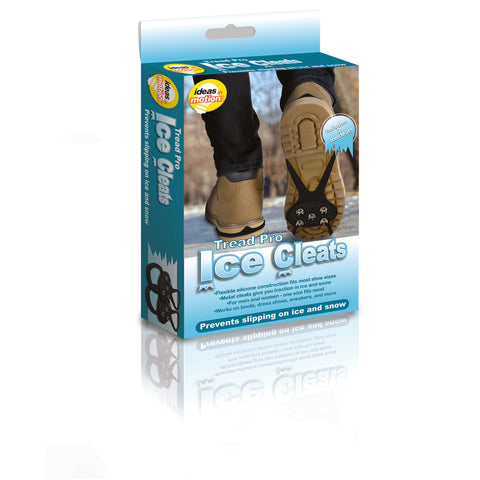 Ideas In Motion Tread Pro Ice Cleats One Size Fits All Black Waterproof