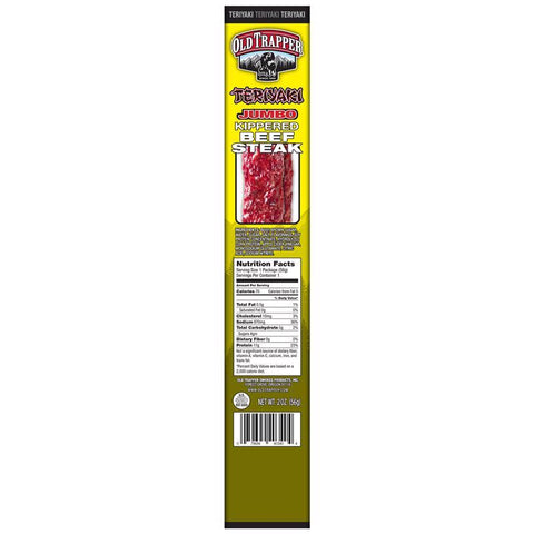 Old Trapper Teriyaki Beef Steak 2 oz Shrink Wrapped