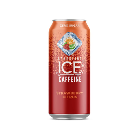 Sparkling Ice Strawberry Citrus Caffeine Beverage 16 oz 1 pk (Pack of 12)