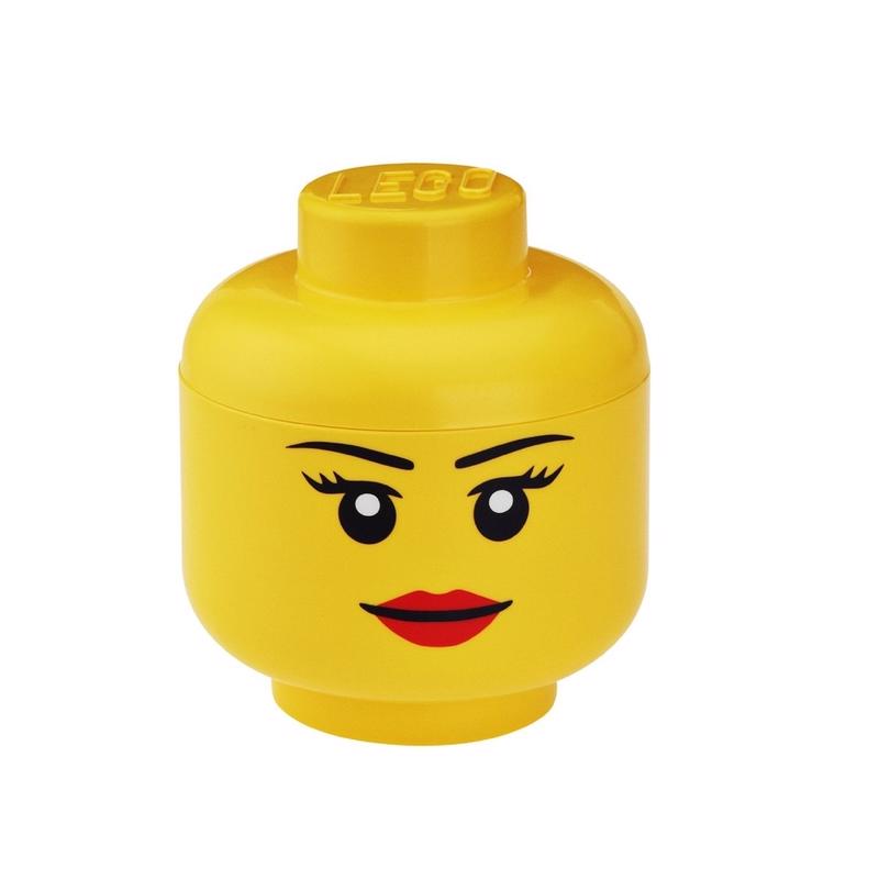 LEGO Girl Storage Head Yellow 2 pc (Pack of 3)