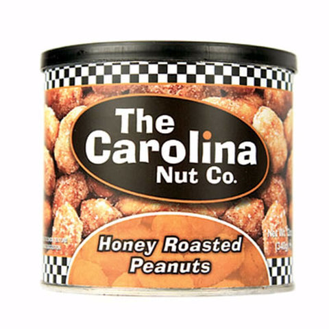 Carolina Nut Co. Honey Roasted Peanuts 12 oz Can (Pack of 6)