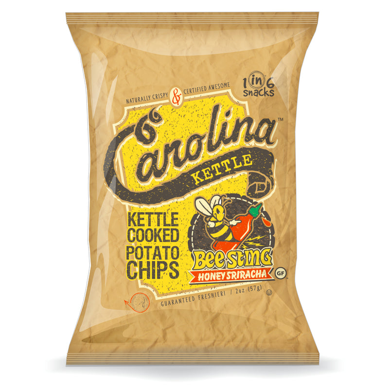 1 in 6 Snacks Carolina Honey Sriracha Kettle Cooked Potato Chips 2 oz Bagged (Pack of 20)