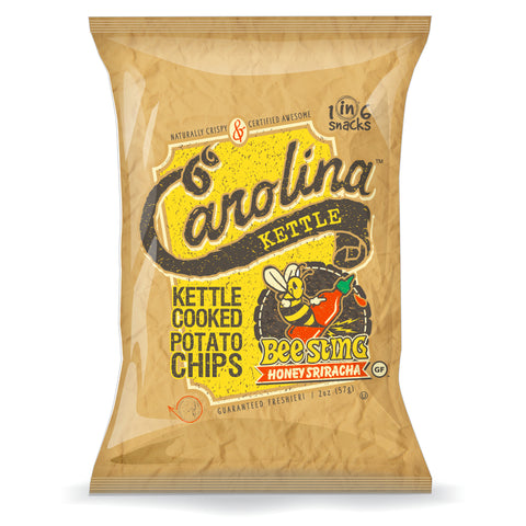1 in 6 Snacks Carolina Honey Sriracha Kettle Cooked Potato Chips 2 oz Bagged (Pack of 20)