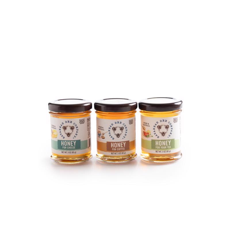 Savannah Bee Company Assorted Honey 3 oz Jar (Pack of 6)