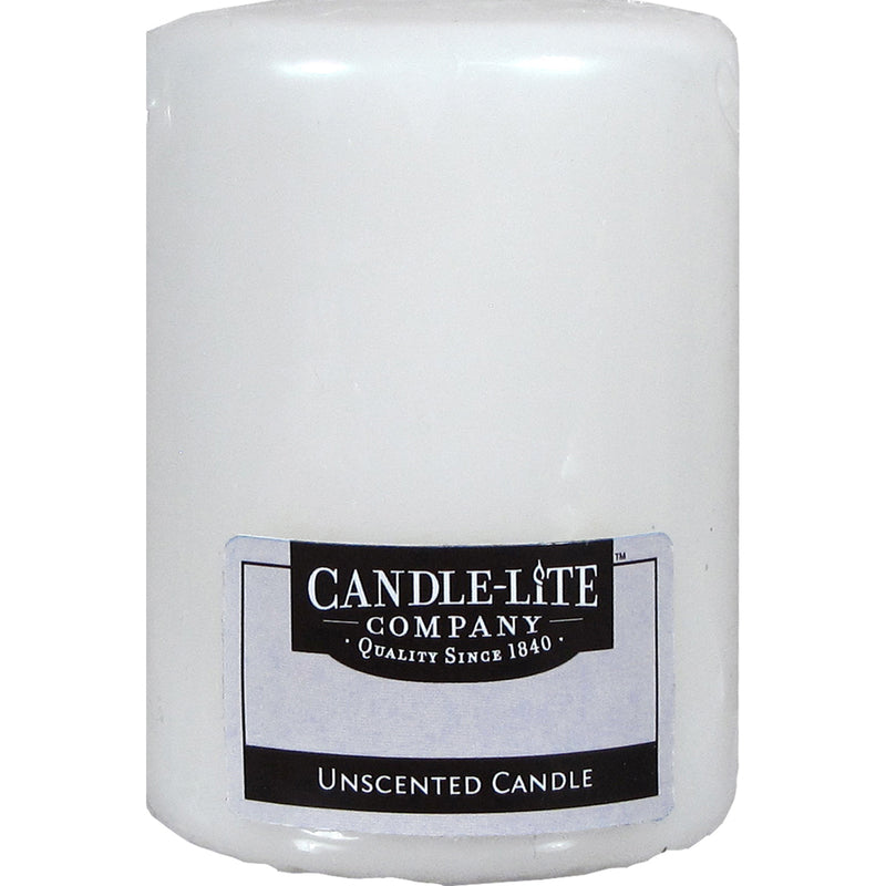 Candle-Lite White No Scent Pillar Candle (Pack of 12)