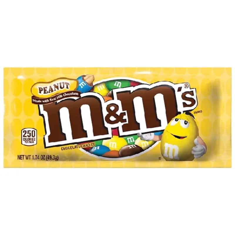 M&M's Peanut Chocolate Candies 1.74 oz (Pack of 48)
