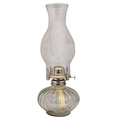 Lamplight Farms Clear Glass 13.81 in. Ellipse Oil Lamp 1 pc (Pack of 4)