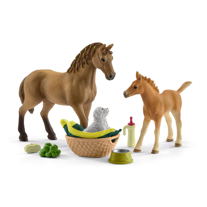 Schleich Horse Club Sarah'S Baby Animal Care Toy Multicolored (Pack of 3)