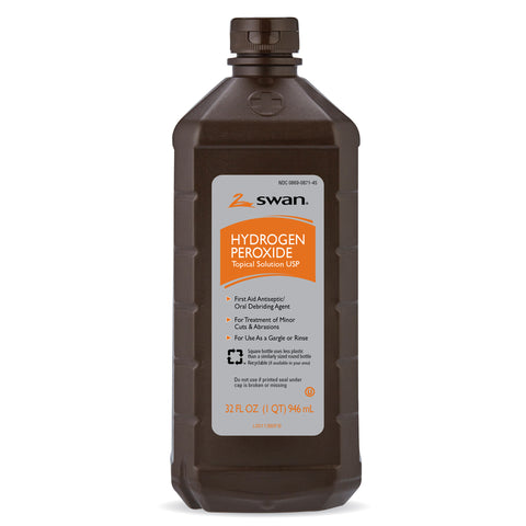 Swan Clear Hydrogen Peroxide 32 oz (Pack of 12)