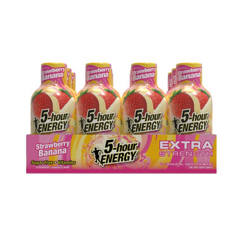 5-hour Energy Extra Strength Sugar Free Strawberry/Banana Energy Shot 1.93 fl. oz. (Pack of 12)