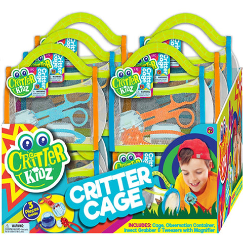 Ja-Ru Critter Kidz Jaula para animalitos surtida 4 piezas (Paquete de 12)